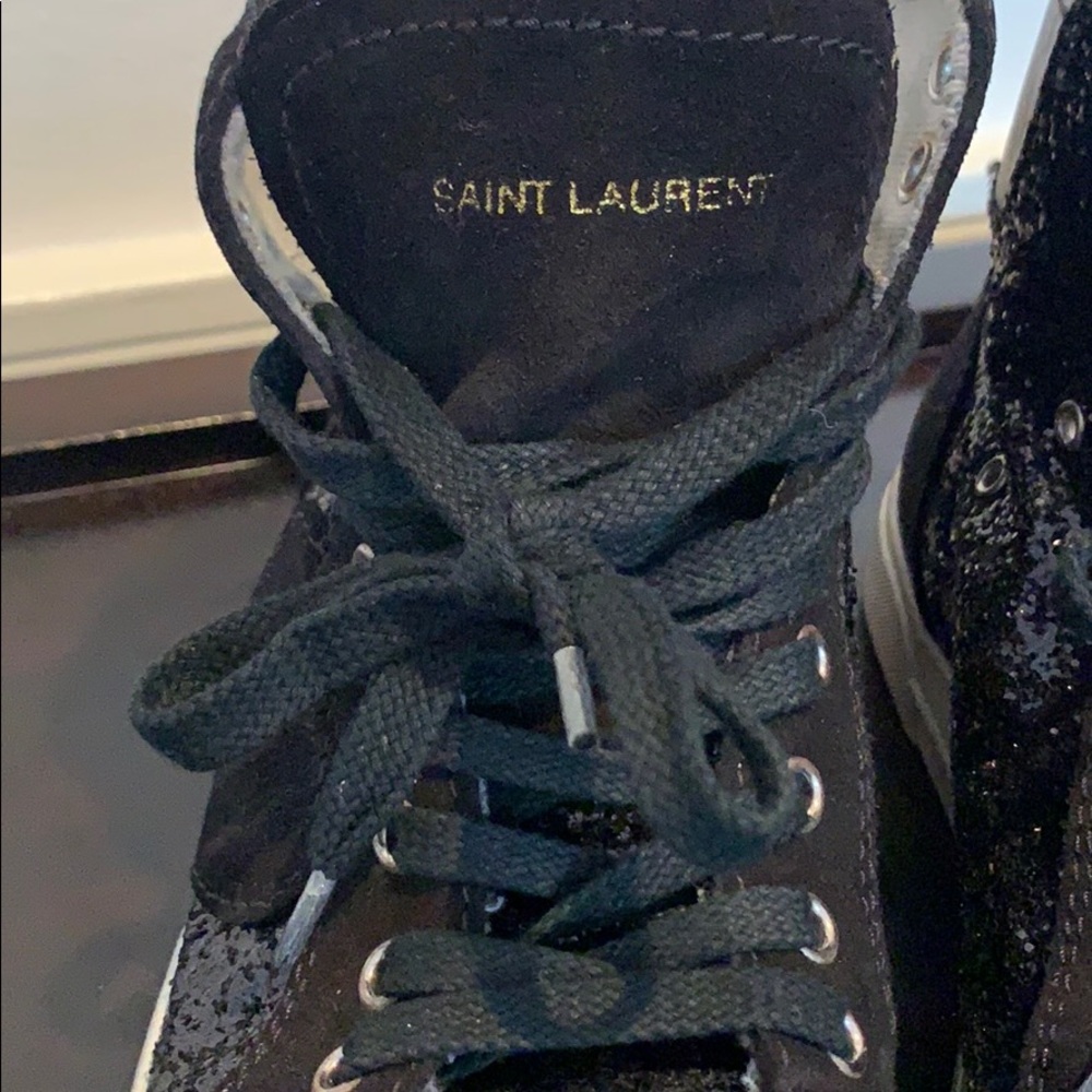 SAINT LAURENT Glitter 'bad Lieutenant' Hi-tops - Picture 5 of 9